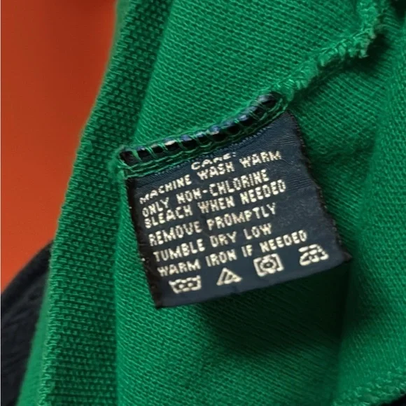 Rugby by Ralph Lauren Green and Navy Polo Shirt - Picture 6 of 8